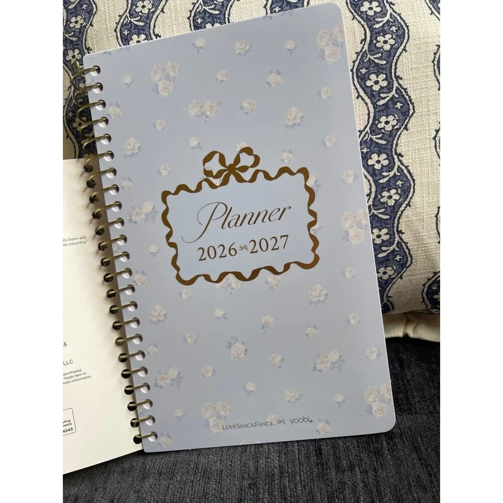 LoveShackFancy Yoobi Everblooming Rosettes Ditsy Monthly and Weekly Planner